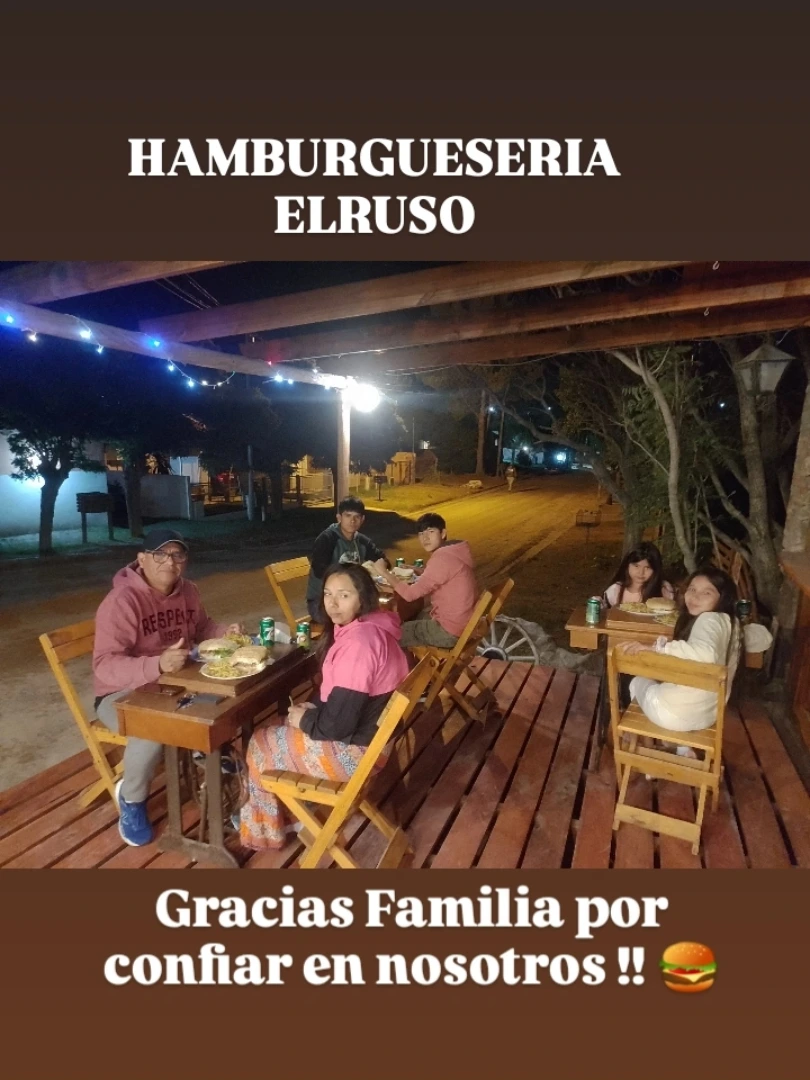 Hamburguesa con papas de El Ruso